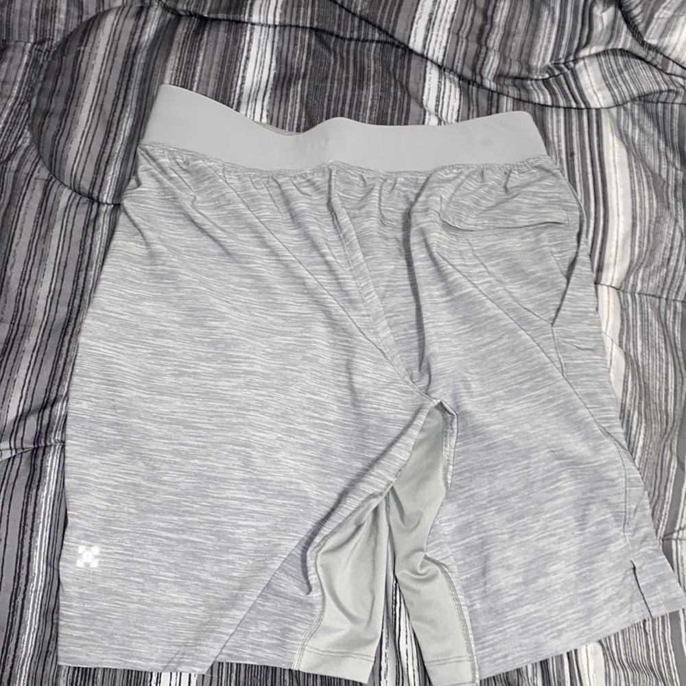 Lululemon men’s gray shorts, front pockets back zippered medium